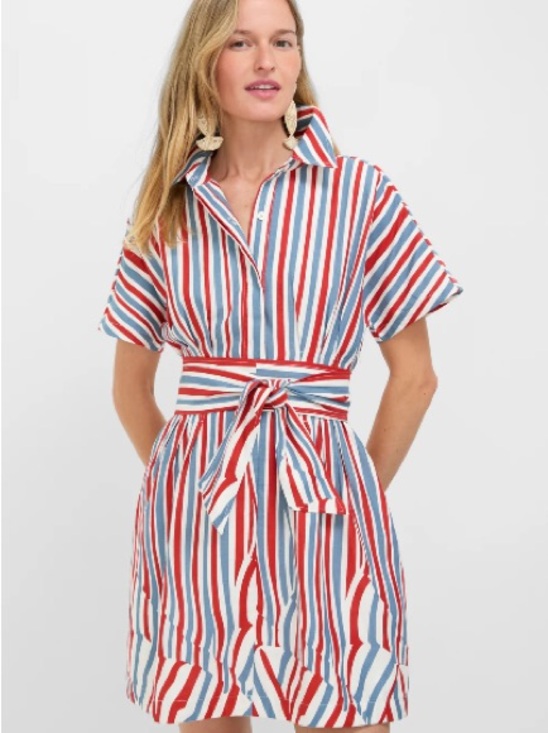 Tuckernuck Dresses & Skirts - Tuckernuck Americana Stripe Mini Callie Dress